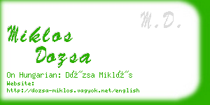 miklos dozsa business card